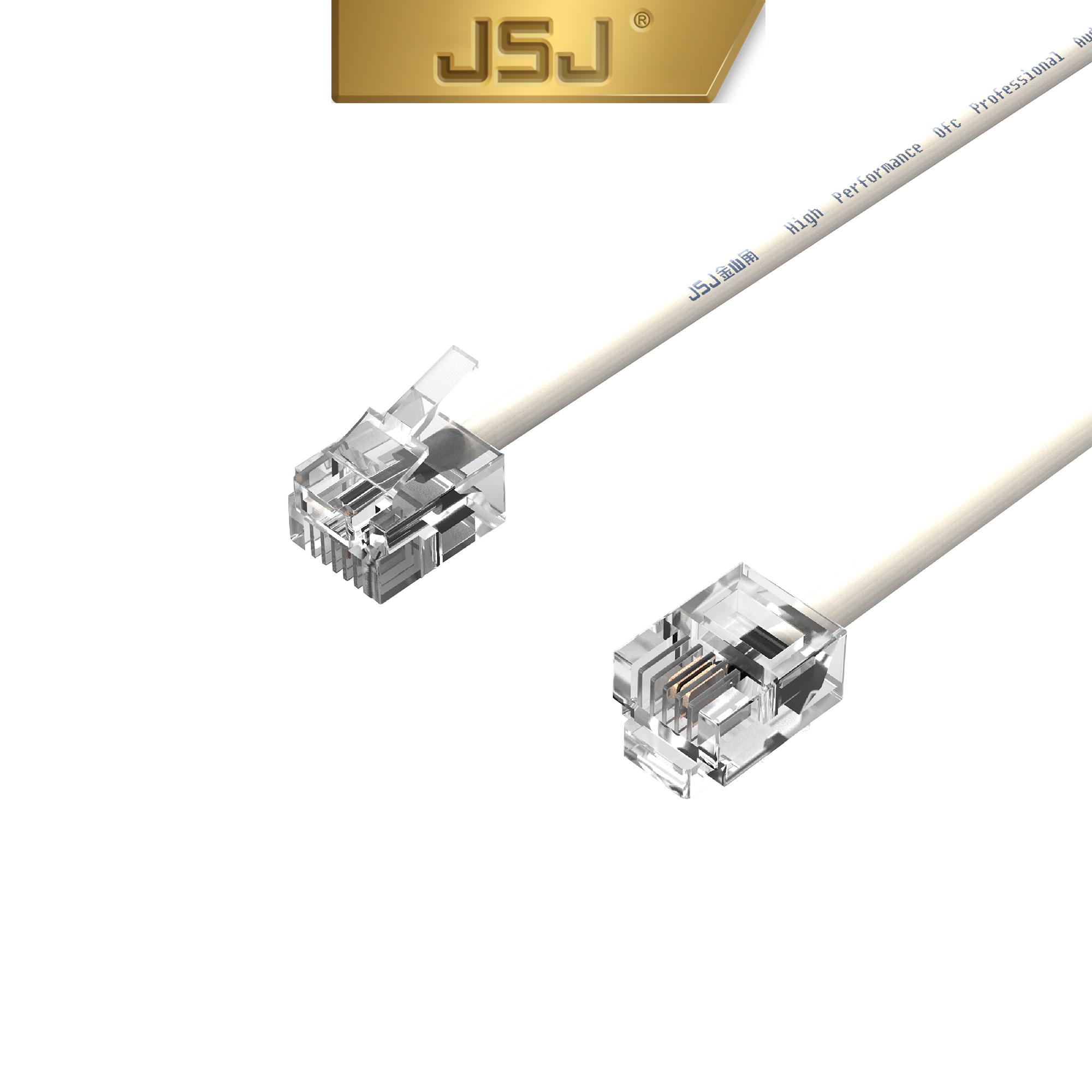 Dây line điện thoại bấm sẵn 2 đầu JSJ-202 dài 2m - 5m sử dụng dây có độ đàn hồi chịu được lực căng và kéo không vướng víu lõi đồng nguyên chất không bị oxy hóa đường truyền tín hiệu luôn mạnh mẽ