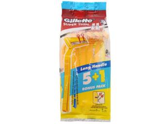 Dao cạo râu gillette cán vàng super thin 5+1