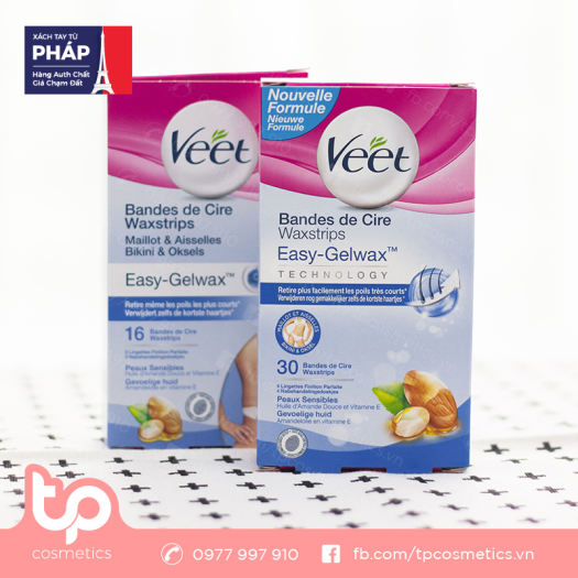 Miếng Dán Tẩy Lông Veet Easy - Gelwax 16 Miếng