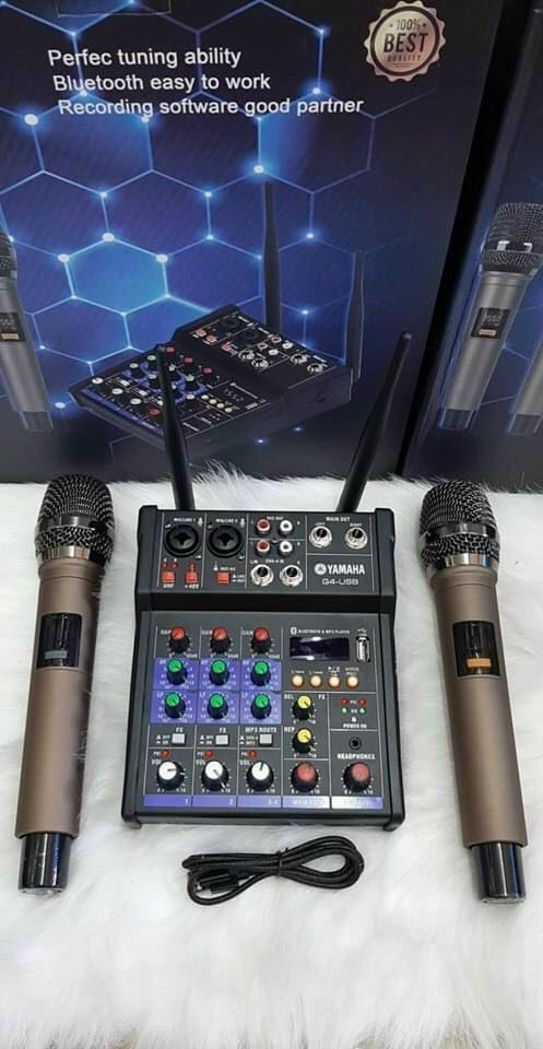 [Hàng Chuẩn] Bàn Trộn Mixer Yamaha G4 USB – Có Bluetooth 5.0 - Chuyên Dùng Livestream Karaoke Gia Đì