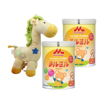 Combo 2 lon Sữa bột Morinaga Chilmil số 2 mẫu mới 850g Tặng mũ bảo hiểm người lớn