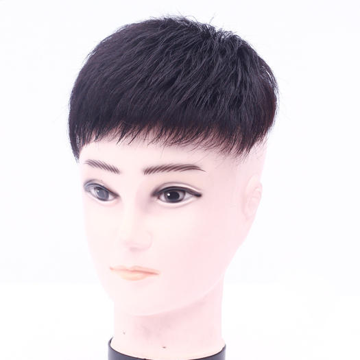 Tóc giả ngắn kiểu dán che trán đầu hói cho nam kiểu dáng tự nhiên thoáng khí không lộ - INTL