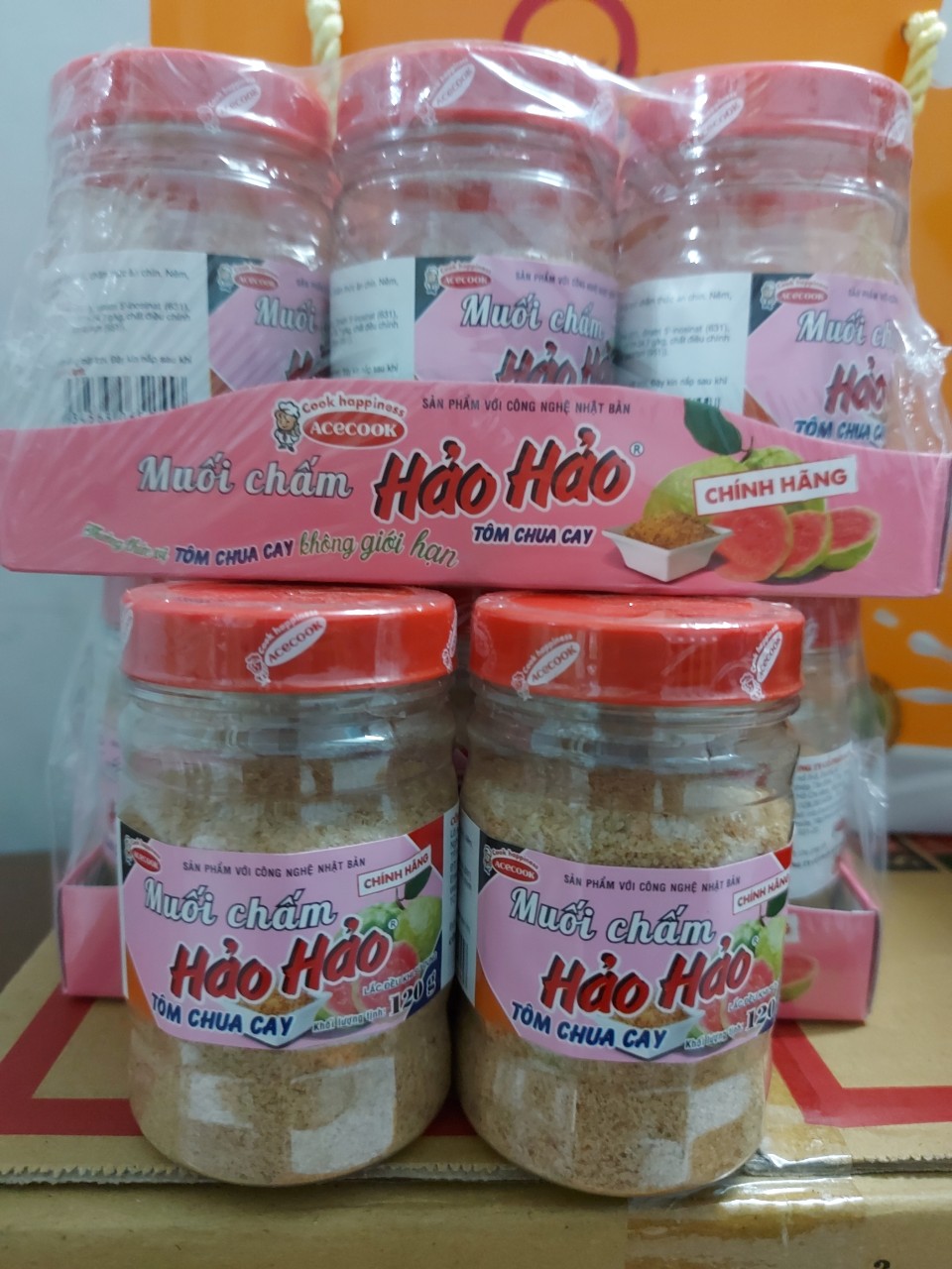 1 thùng muối chấm Hảo Hảo chính hãng Acecook 24 hũ ×120g