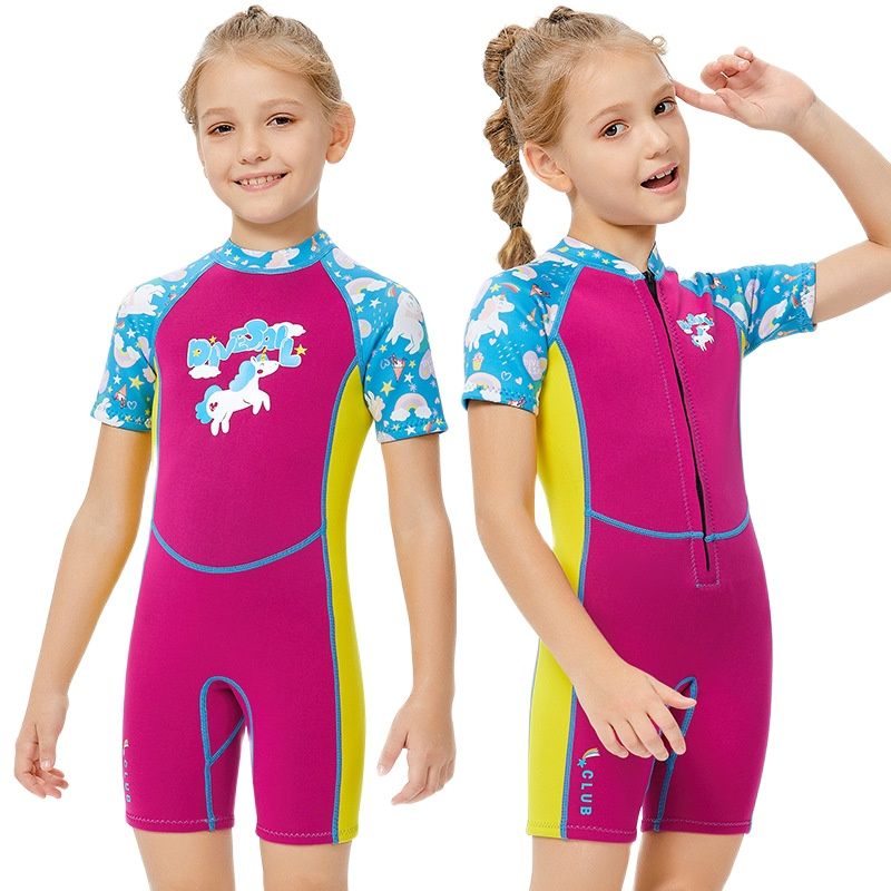 Thermal kids swimwear children swimming suit