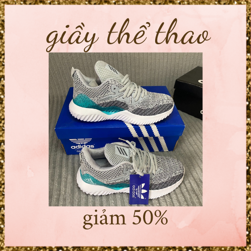 Giầy alphabounce ghi xanh nam, nữ, giày thể thao alphabounce, giày chạy bộ