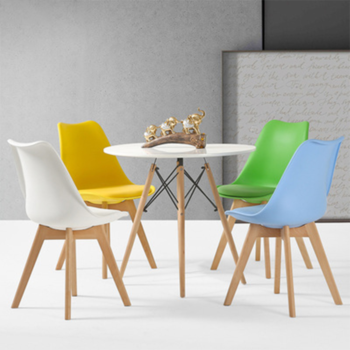 Ghế nhựa , ghế eames , ghế ăn eames nordic đơn giản nhựa chân gỗ INTERNO