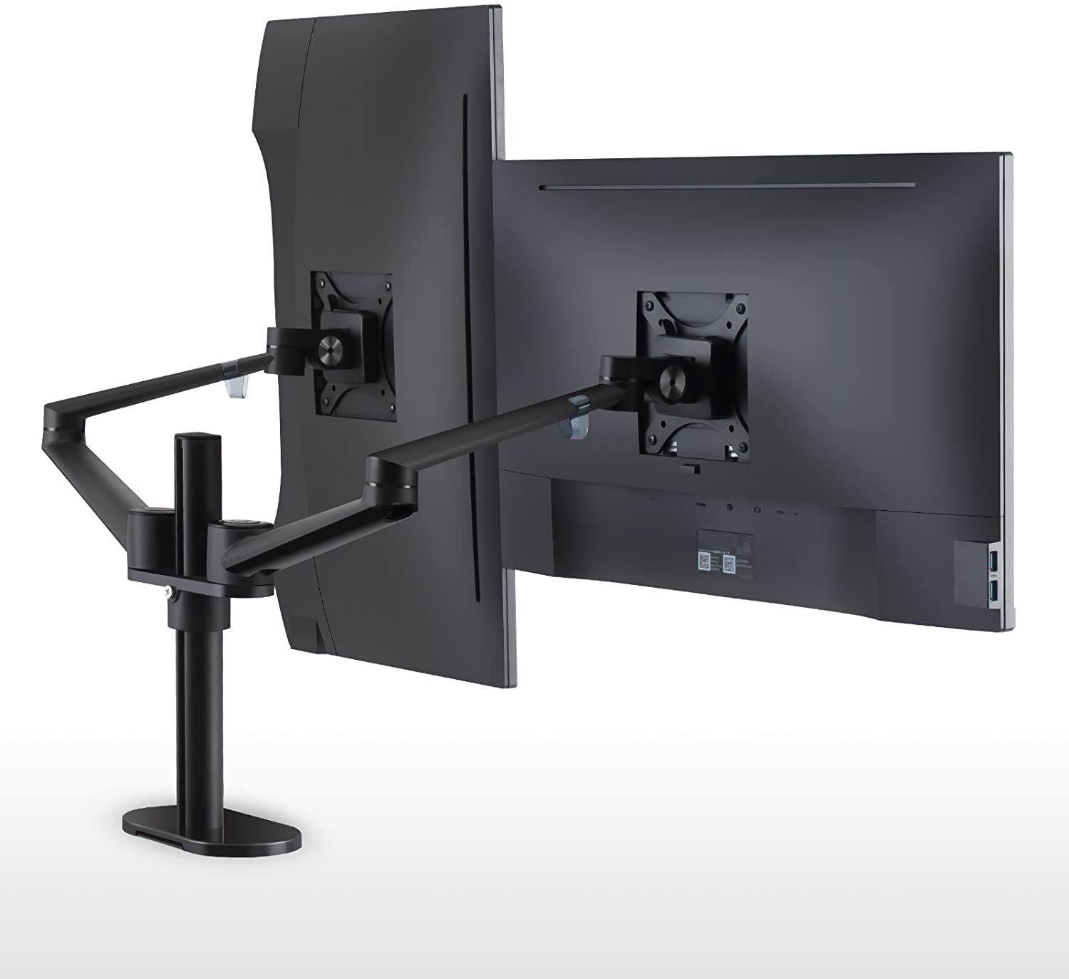 dual monitor desk arm