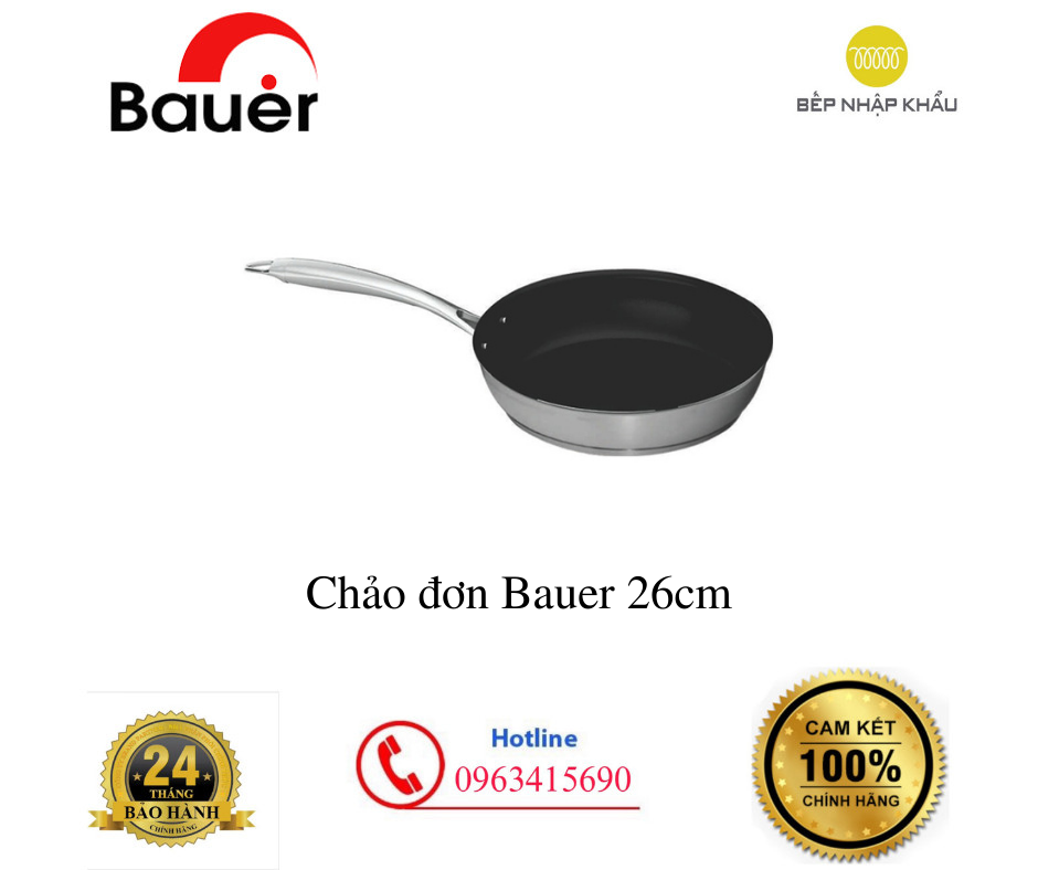 Chảo đơn bauer 26cm - hàng chính hãng