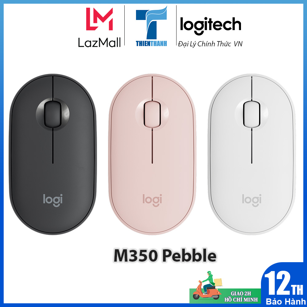 Chuột không dây Logitech Pebble M350 - Hàng Chính Hãng