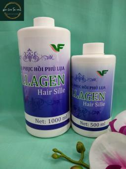 Tinh dầu phủ lụa collagen TVF xanh dương dùng để phục hồi tóc sau duỗi, nhuộm - Trường Thọ, TĐ