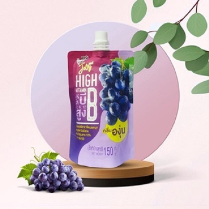 Nước Thạch Trái Cây Jelly Gummi Vị Nho/Vải Thái Lan Túi 150ml