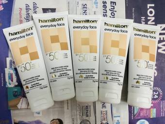 Kem chống nắng cho da mặt Hamilton Spf 50+ 75gr hàng Úc