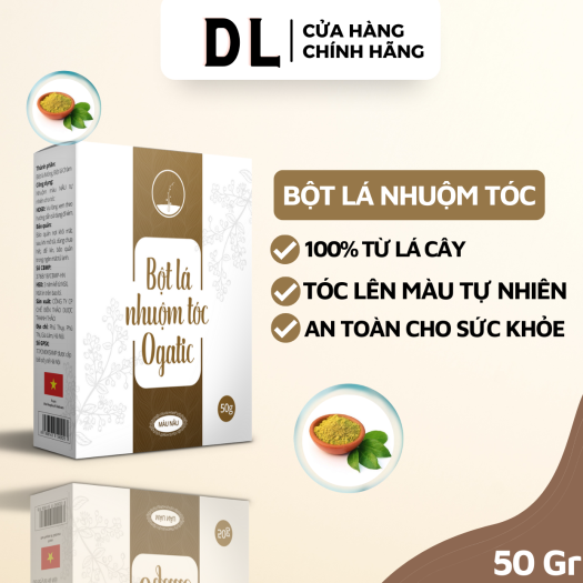 BỘT LÁ NHUỘM TÓC PHỦ BẠC Thuốc nhuộm tóc OGATIC