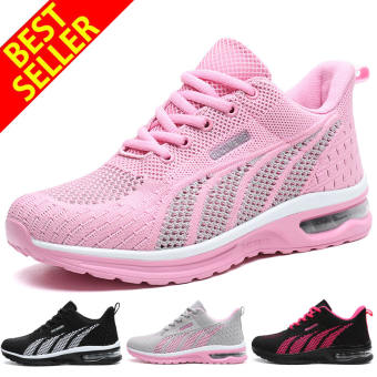 Hàng sẵn có Giày chạy mới phụ nữ Giày sneaker thoáng khí ánh sáng mùa hè lưới đệm khí phụ nữ ngoài trời Giày Thể Thao Ren lên giày luyện tập