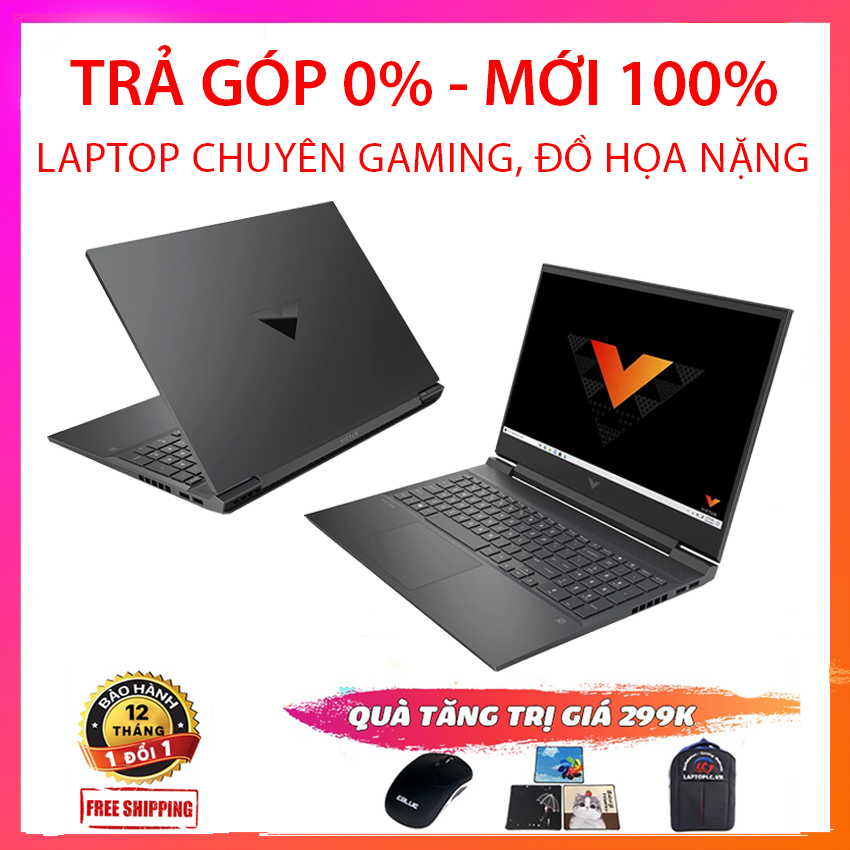 [Trả góp 0%] (NEW 100%) HP Victus 16 2021 d0013dx, Chơi Game Đồ Họa Chuyên Nghiệp, i5-11400H, RAM 8G, SSD 256G, VGA RTX 3050-4G, Màn 16.1 Full HD IPS