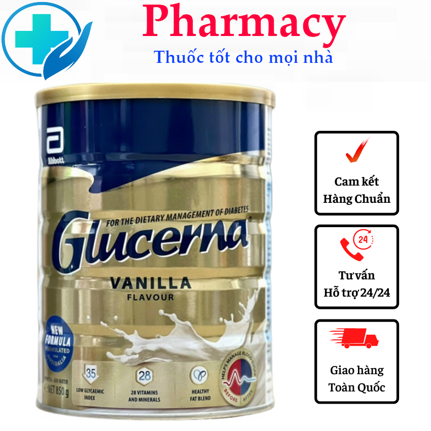 Sữa glucerna úc 850g dành cho người bị tiểu đường,ăn kiêng-date 2023_mẫu mới