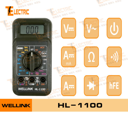 WELLINK HL - 1100 Đồng Hồ Đo Điện Vạn Năng Wellink HL 1100