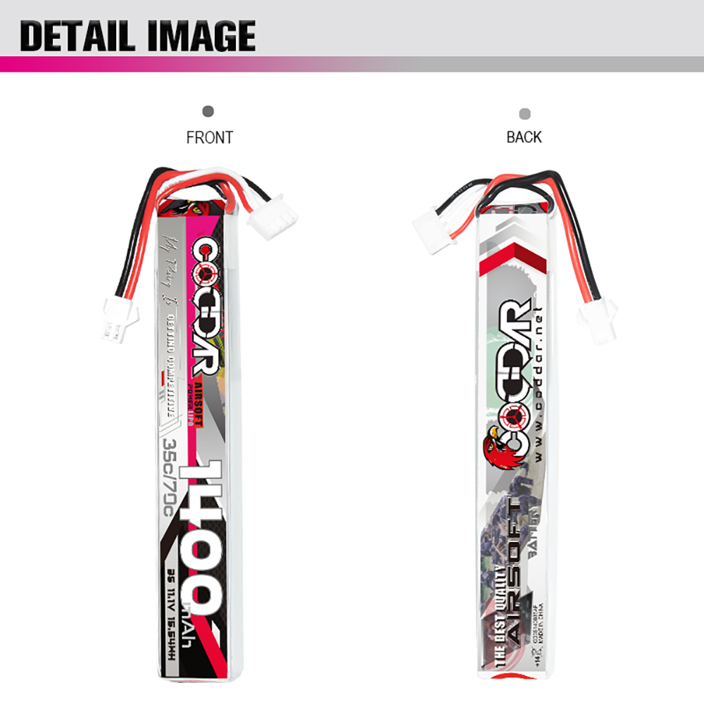 ★★Adairs★★ Power 3S Tea JI8214 CODDAR AIRSOFT LIPO BATTERY COMBAT 3S 11.1V 1400mAh Softair
