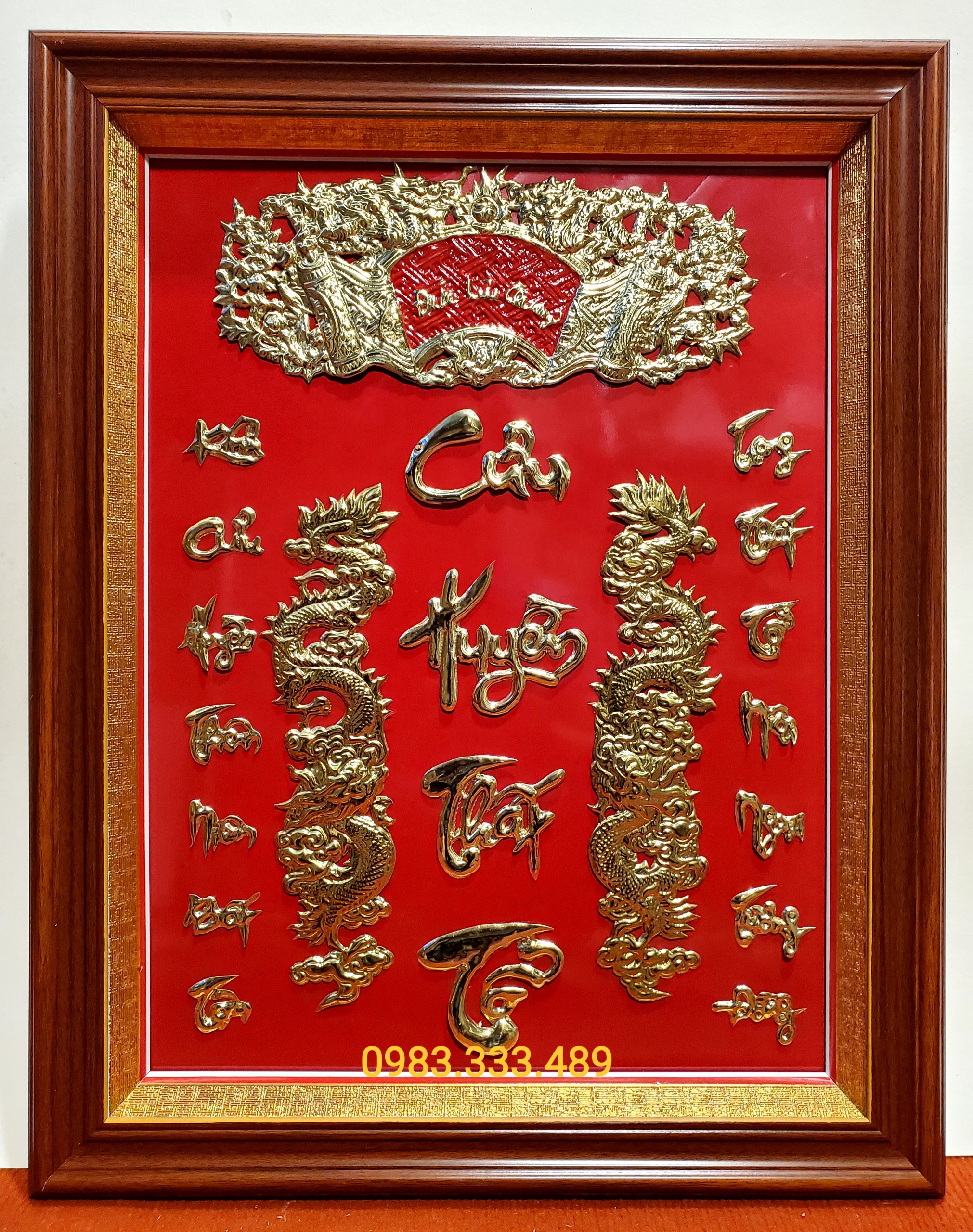 Liễng thờ gia tiên ” Cửu Huyền Thất Tổ”bằng đồng vàng