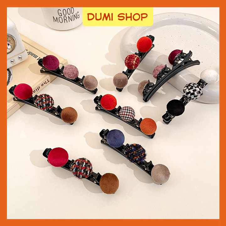Kẹp tóc đính bông phong cách hàn quốc dễ thương cho nữ - dumi shop