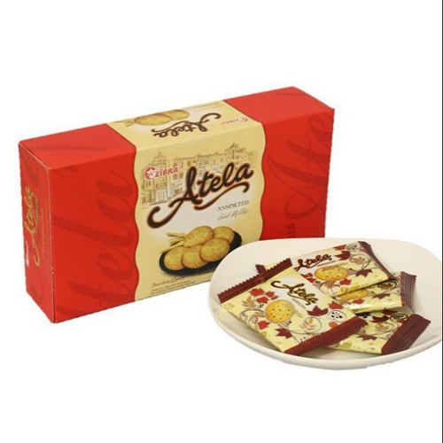Bánh quy atela vị bắp, khoai tây và mè đen hộp 150g