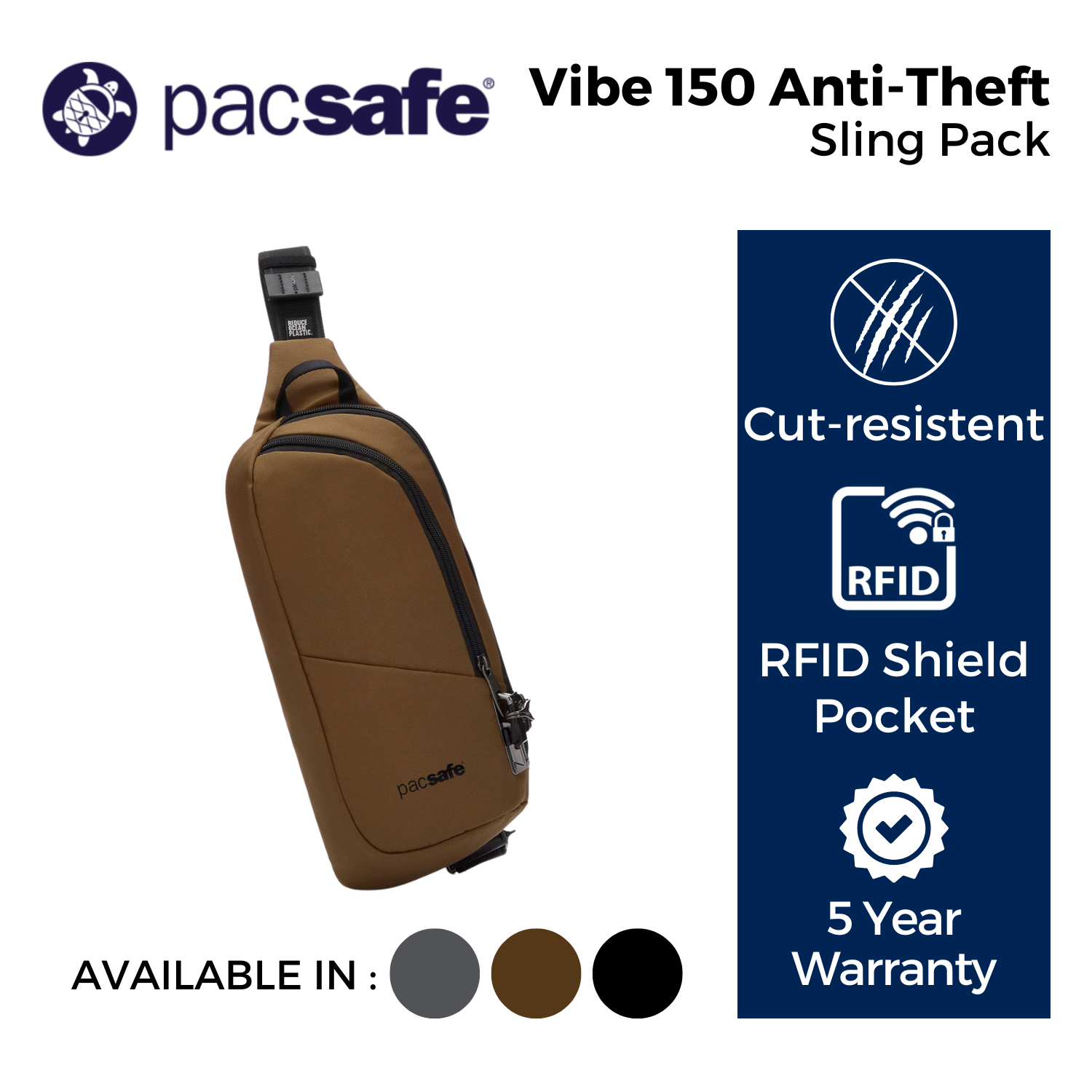 Pacsafe Retractasafe 250 4 Dial Retractable Cable Lock