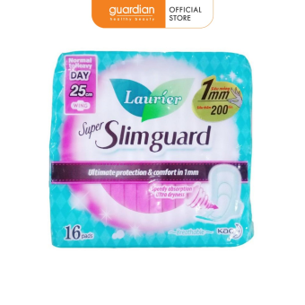 Băng vệ sinh Laurier Super Slimguard Siêu Mỏng Bảo Vệ 25cm (16 miếng)