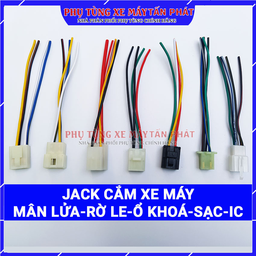 Giắc cắm ic-sạc-ổ khoá-rờ le đề xe máy honda dream wave