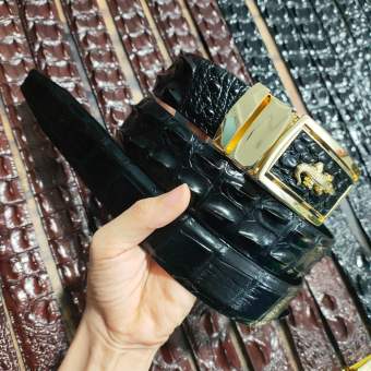 Dây nịt da cá sấu LIỀN NGUYÊN CON, TẶNG KÈM HỘP SANG TRỌNG, dây nịt da, dây nịt nam, dây nịt da cá sấu