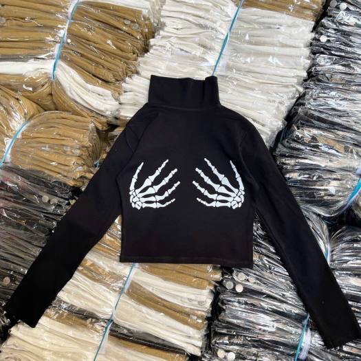 Áo cổ lọ borip dáng ôm tôn chọn vóc dáng thon gọn cho nữ thời trang hàn quốc-15C53