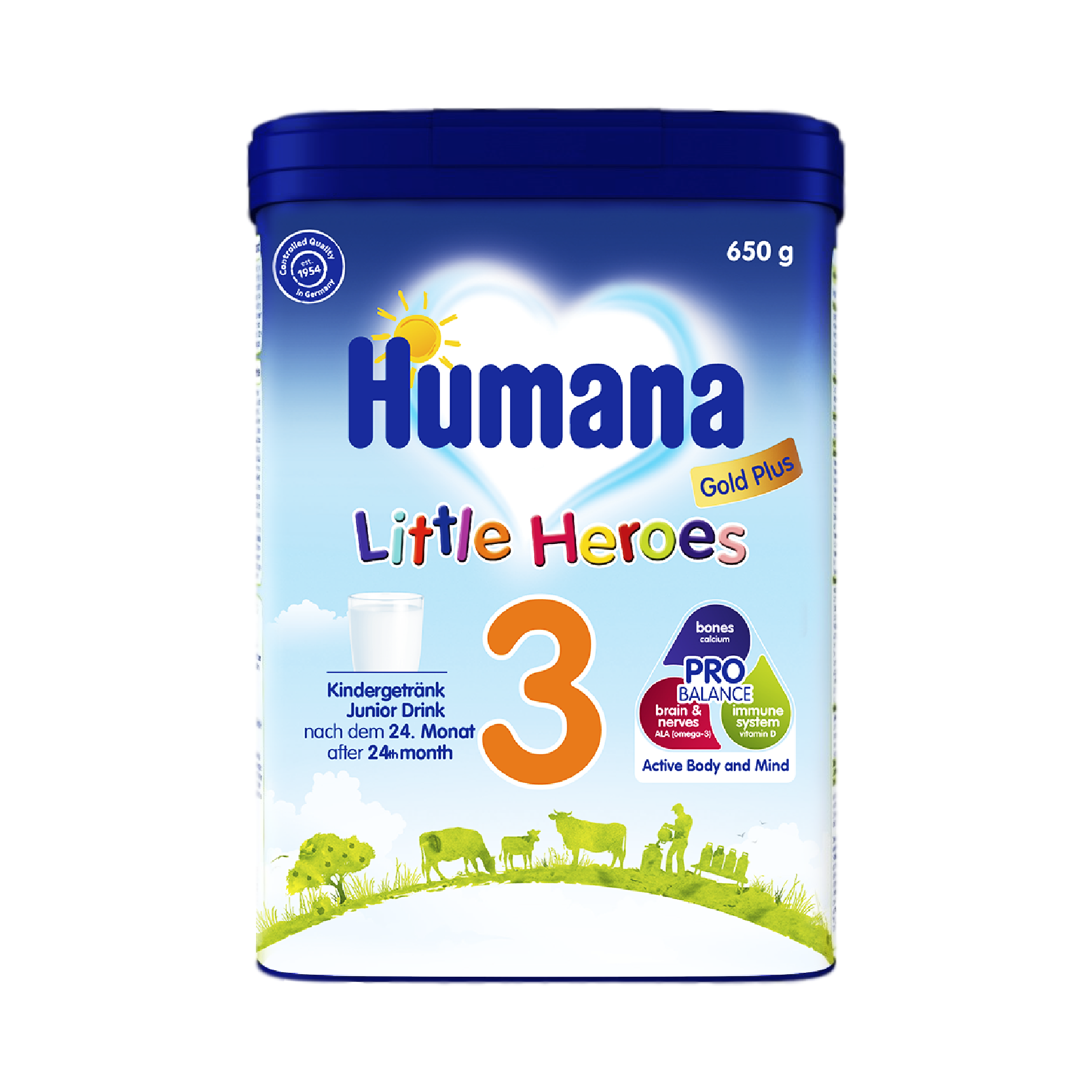 Sữa Humana Gold Plus 3 cho trẻ trên 2 tuổi 650gr