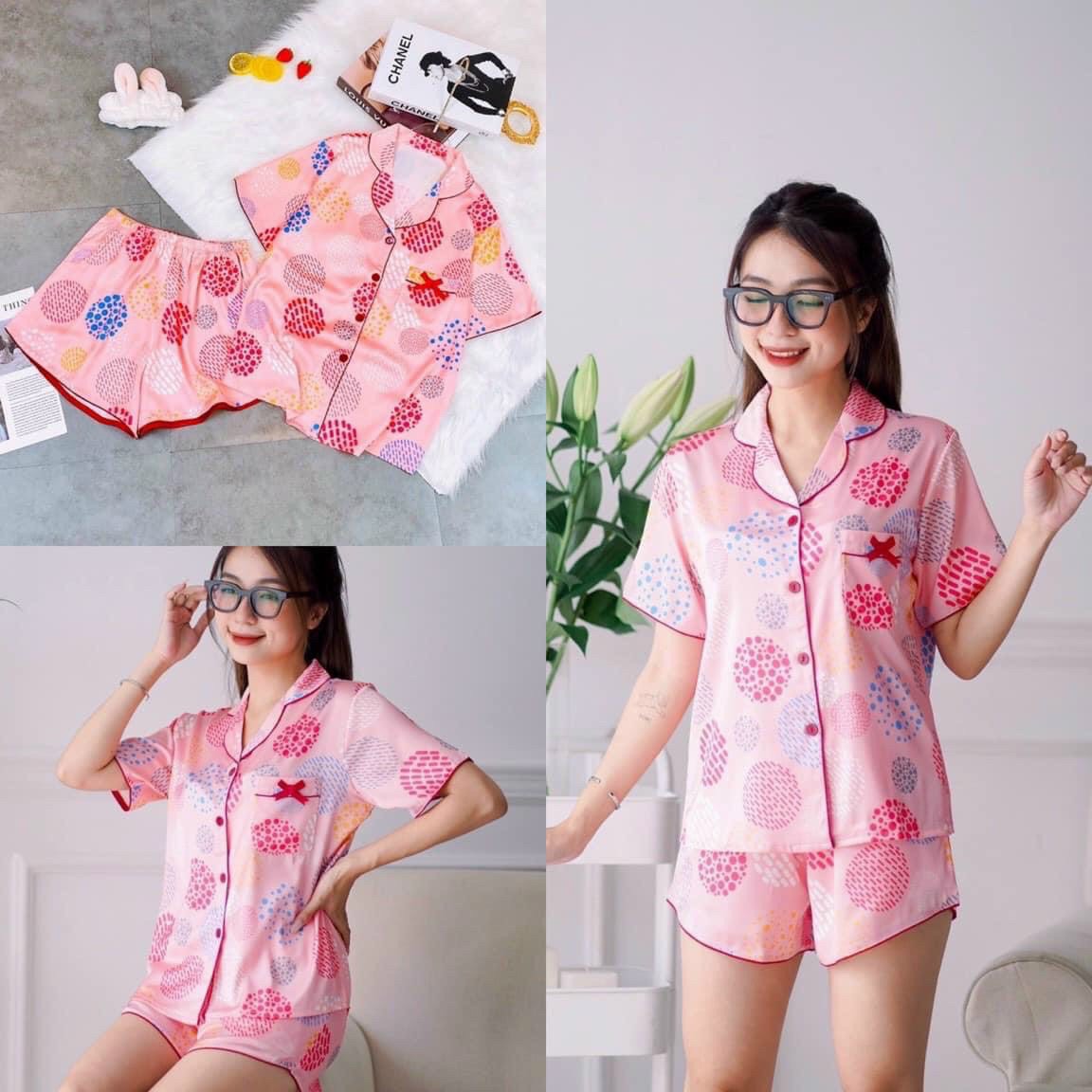 Pizama lụa tơ tằm hiện đại