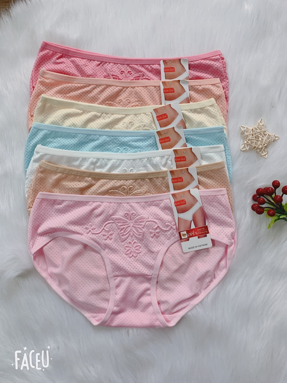 Quần Lót Cotton, Set 10 Quần Lót Nữ Thông Hơi Thoáng Mát Kháng Khuẩn