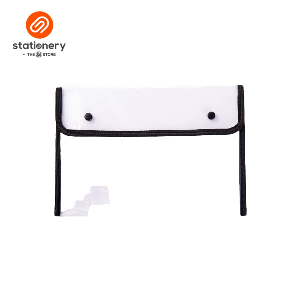 Seagull Transparent Plastic Envelope 2 Snap Buttons with Black Piping