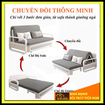 Giường Sofa gập gọn thành ghế, Giường Sofa THÔNG MINH, Giường Sofa ĐA NĂNG, kích thước 1m2, 1m5 ( TẶNG KÈM GỐI ) - DECOR NHÀ XINH
