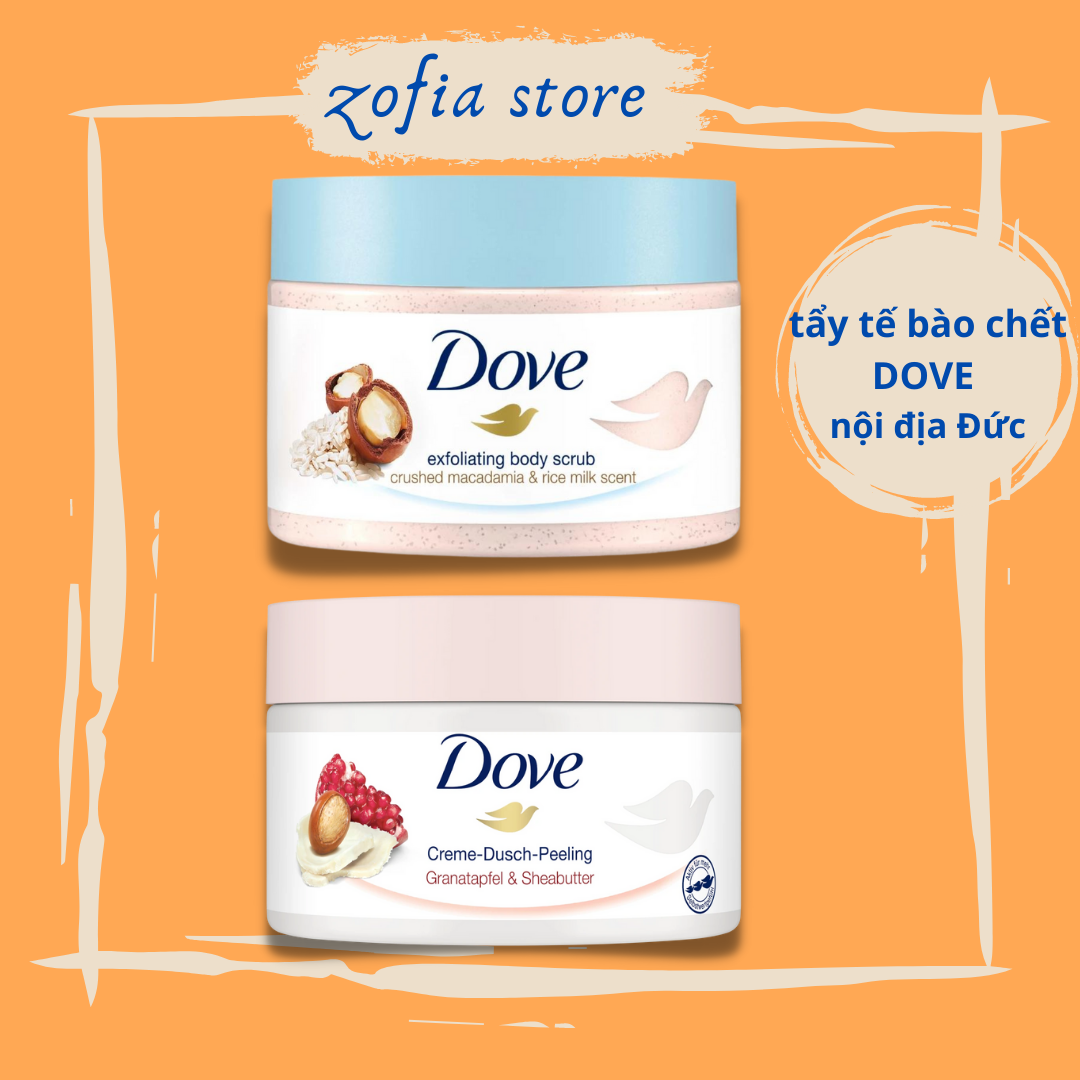 BẢN NỘI ĐỊA ĐỨC - Tẩy tế bào chết cơ thể Dove nội địa ĐỨC