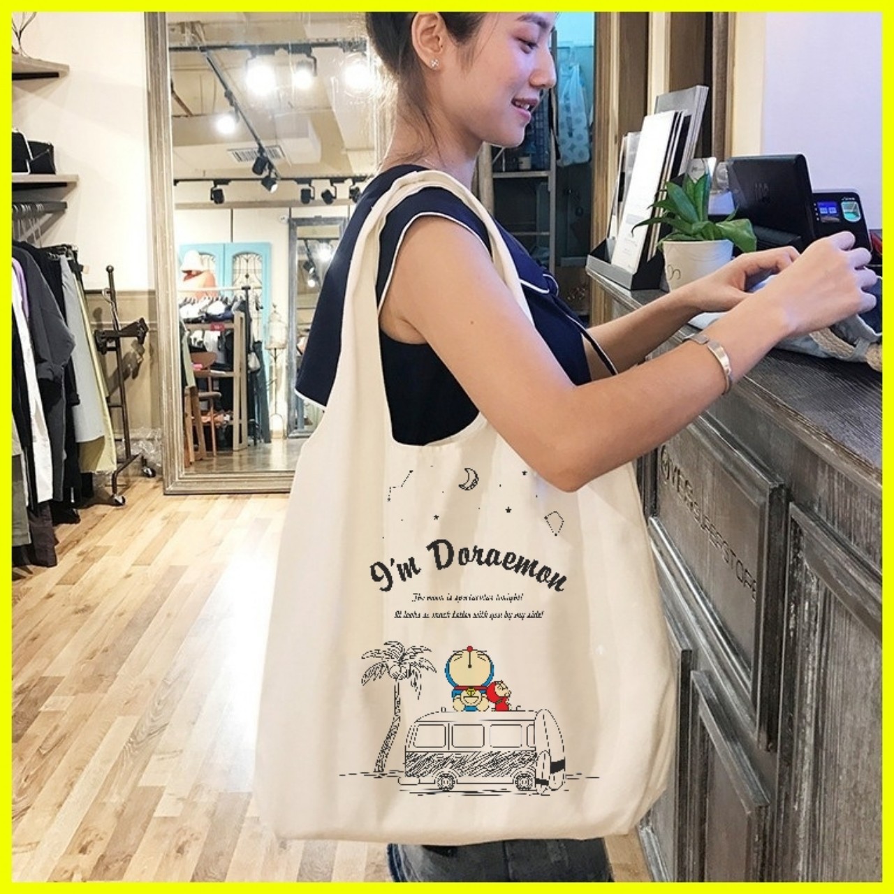 [HCM][GIÁ GỐC] Túi tote  Túi vải  Túi đeo vai . Túi xách 9m DOREMON  vải canvas mềm với nhiều mẫu mới và hót phong cách Hàn Quốc Là 1 item không thể thiếu cho tín đồ Street Style dễ dàng phối với các trang phục yêu thích
