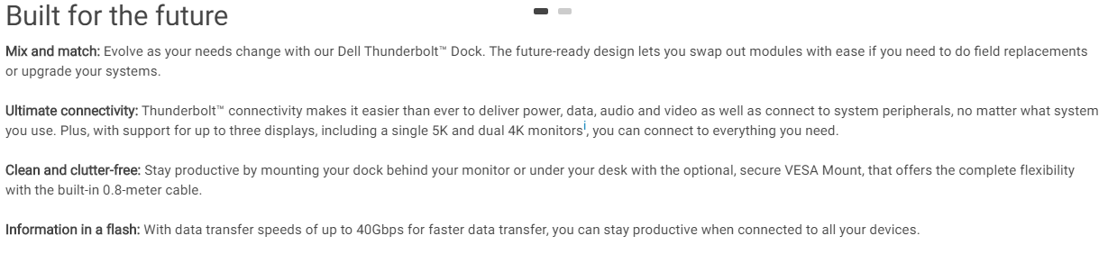 Dell Thunderbolt Dock Wd19tb Dell Part 210 Arqp Manufacturer Part Ykk94 Lazada Singapore