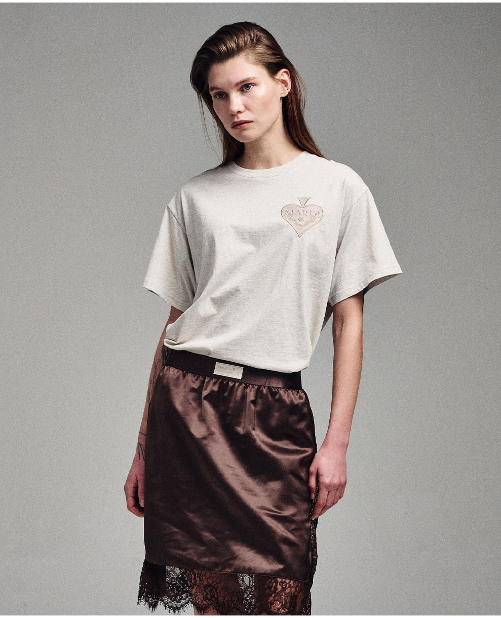 MARDI MERCREDI SATIN SPADE T SHIRT