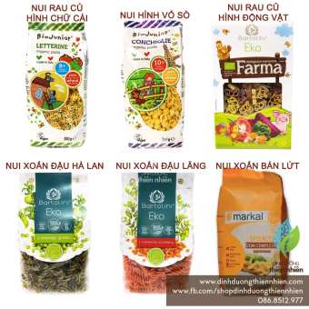 Mì Nui Hữu Cơ Markal, Bio Junior, Bartolini Organic Pasta
