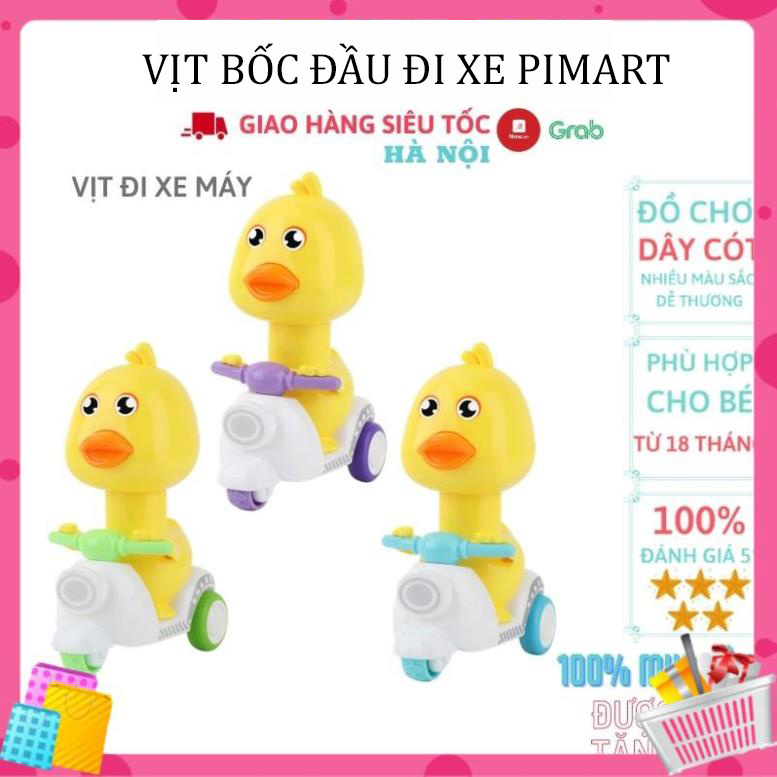 Xe vịt đi đồ chơi cho bé*Đồ chơi trẻ em xe vịt ấn đầu chạy cót vui vẻ - Tmarket Vn