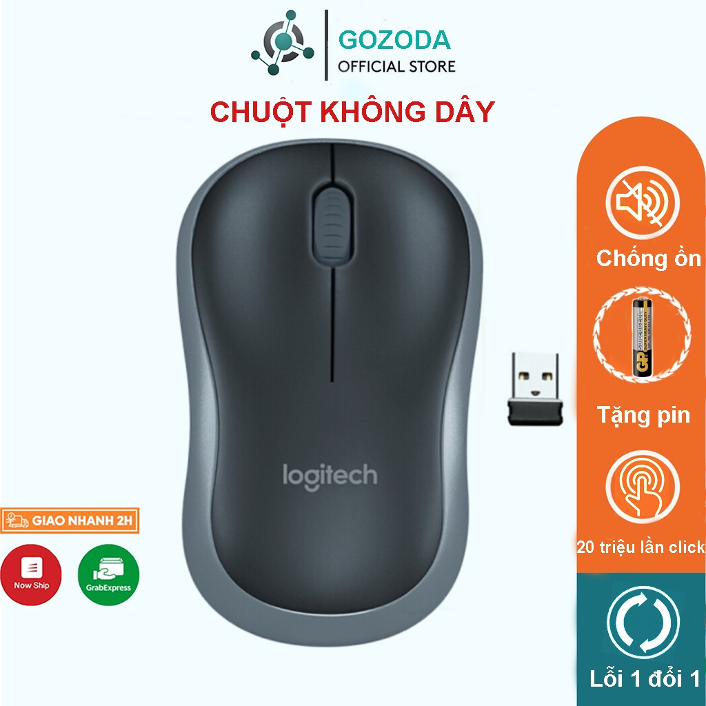 Chuột không Dây Logitech Laser M220,Chuột không dây, chuột máy tính, chuột gaming Logitech M220 Silent giảm ồn - USB 2.4GHz, pin 18 tháng, thiết kế thuận 2 tay, phù hợp PC/ Laptop.