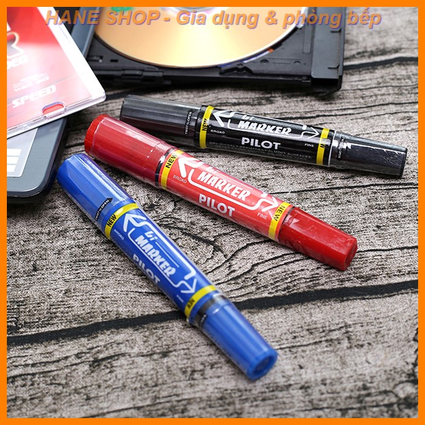 Bút lông dầu PILOT 3 màu xanh đỏ đen