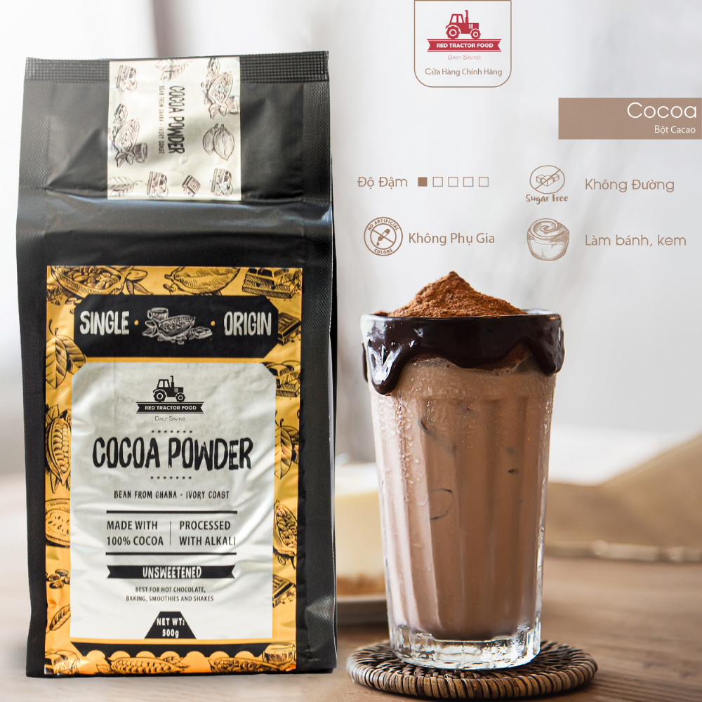 Bột Cacao nguyên chất không đường nhập khẩu The Rich Foods 500gr