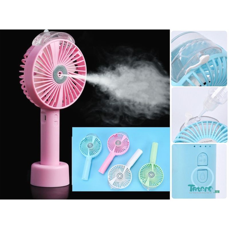 Quạt phun sương cầm tay pin sạc i9 nano - trâu con ếch con khủng long - x283 basic