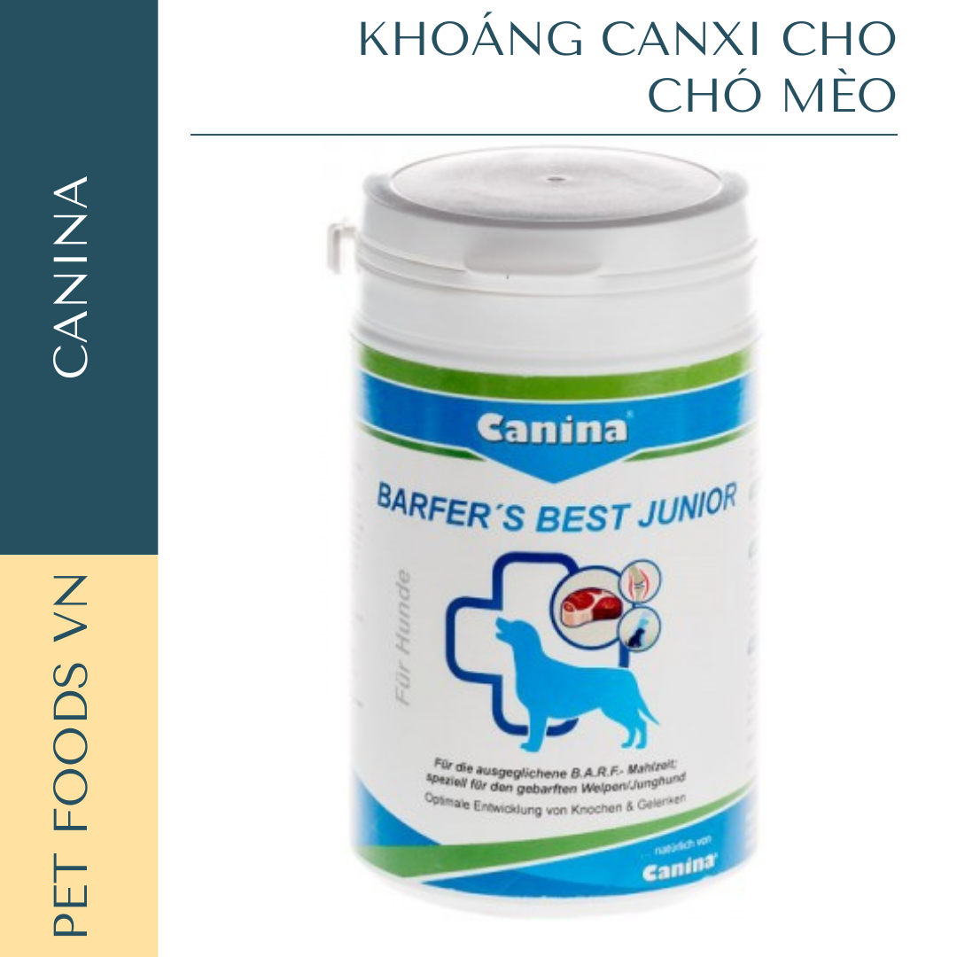 Khoáng canxi cho chó mèo canina barfers best dạng bột