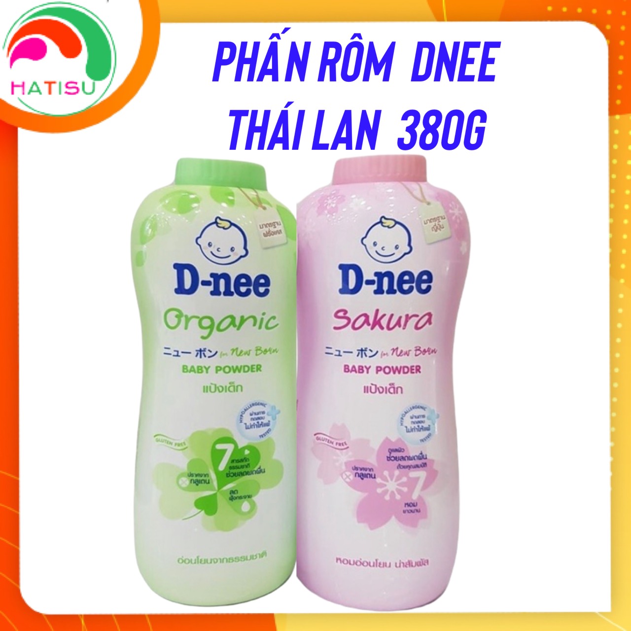 SET 2 CHAI PHẤN RÔM THÁI LAN HƯƠNG HOA THƠM MÁT CẢ NGÀY HATISU