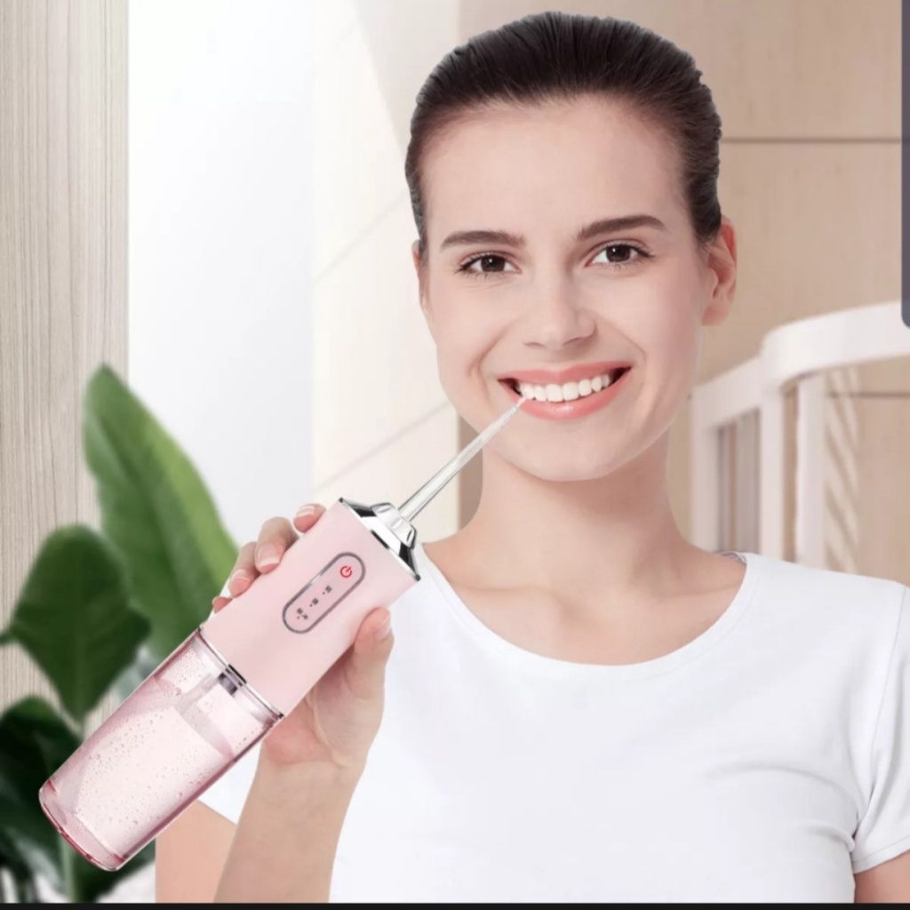 Máy tăm răng nước, máy tăm nước cầm tay - tăm nước vệ sinh răng miệng oral irrigator - sạc usb, chống nước, công nghệ châu âu.