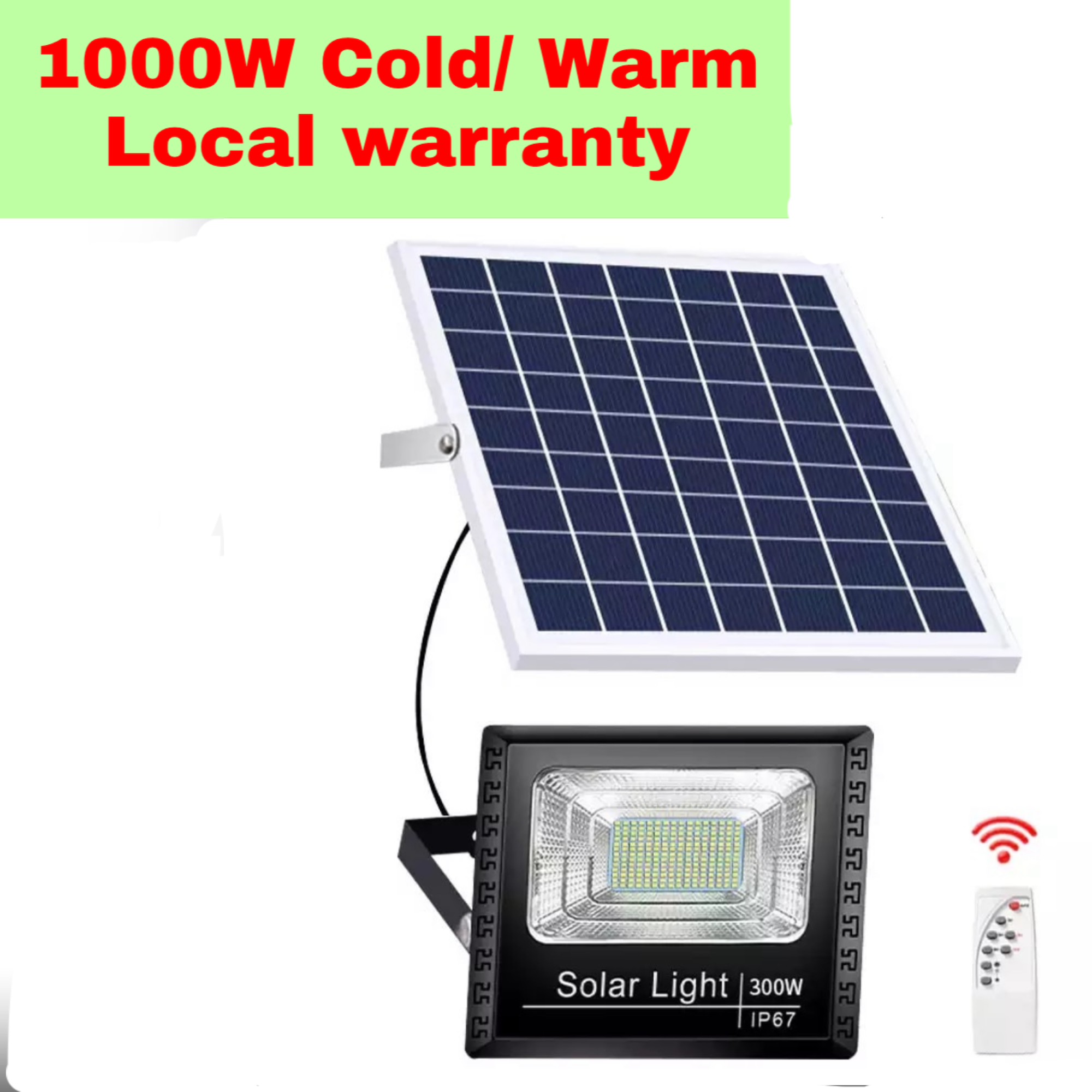 switch controlled solar flood light