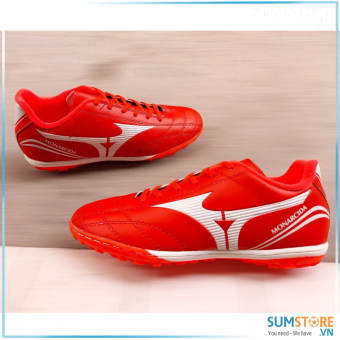 Giày Đá Banh Mizuno Đỏ May full đế - Giày Đá Banh Nam Nữ Thể Thao Chất Lượng